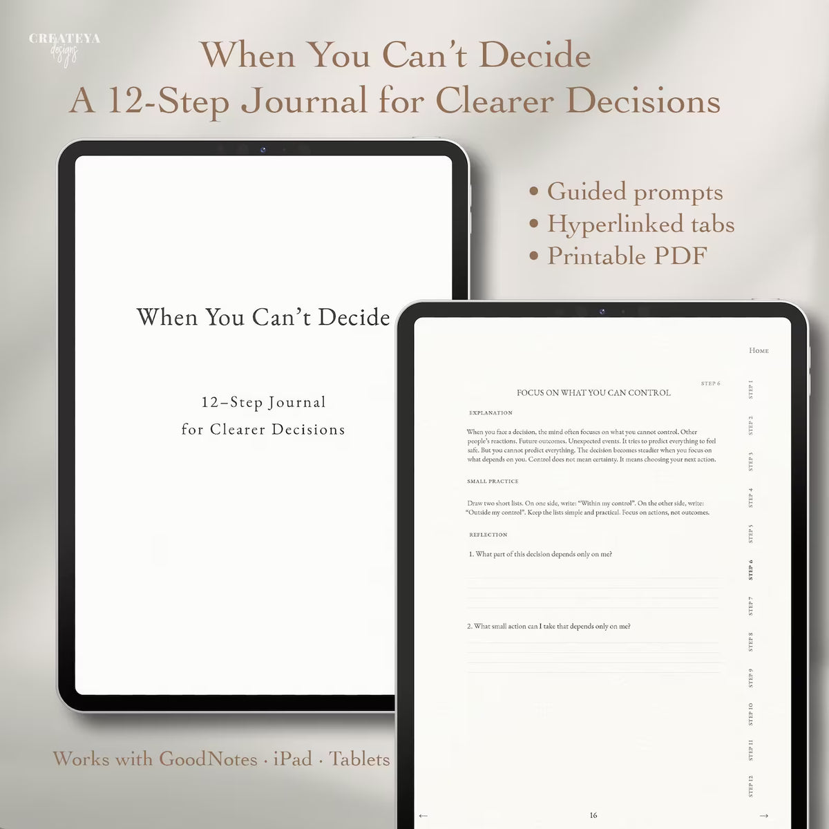 Decision Making Journal & Mental Clarity Workbook